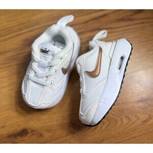Nike Air Max Dawn Baby/Toddler Shoes White Metallic Red Bronze Gold Size 4C
